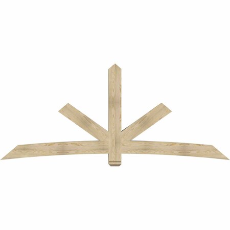Ekena Millwork Alberta Rough Sawn Timber Gable Bracket, Douglas Fir, 108"W x 45"H x 6"D x 6"F, 10/12 Pitch GBW108X45X0606ALB00RDF